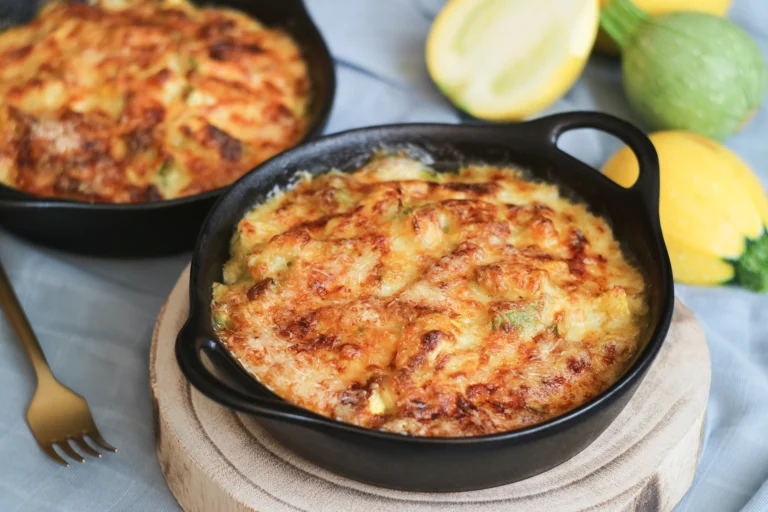 Gratin de courgettes à l’ancienne doré au four avec fromage fondant