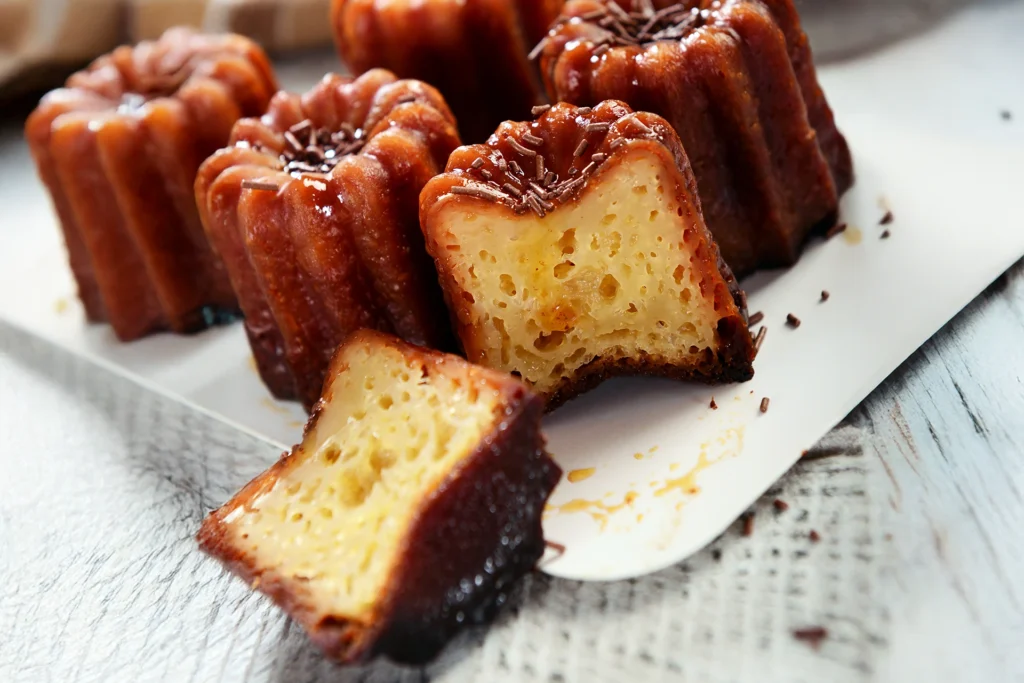 Cannelés bordelais traditionnels faits maison avec croûte caramélisée